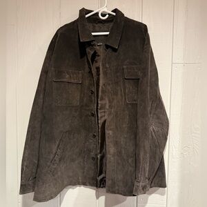 Knightsbridge Genuine Leather Coat - Dark Brown